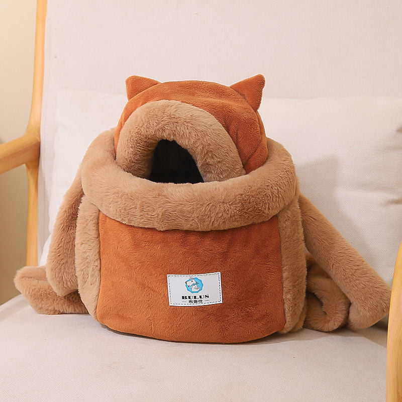Manufacturers directly supply cat bag winter warm outing portable cat outing bag carrying bag large capacity crossbody pet bag