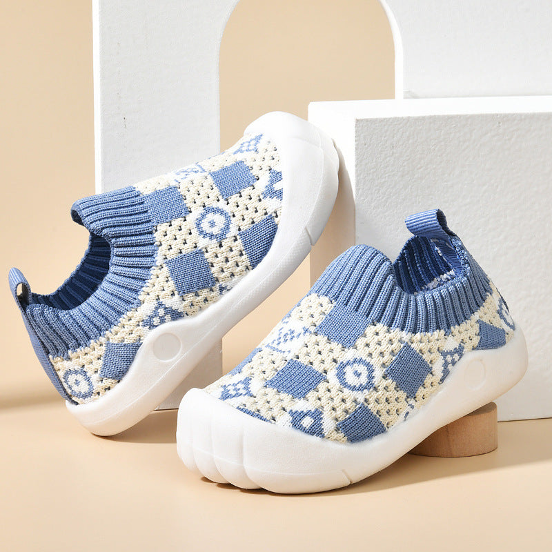 Baby mesh shoes, breathable mesh sports shoes, children's flying woven casual shoes, soft bottom toddler shoes, children's shoes