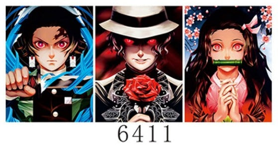 Anime 2D mobile phone stickers modern 3D mini mobile phone stickers refrigerator 3D decorative stickers Halloween creative stickers