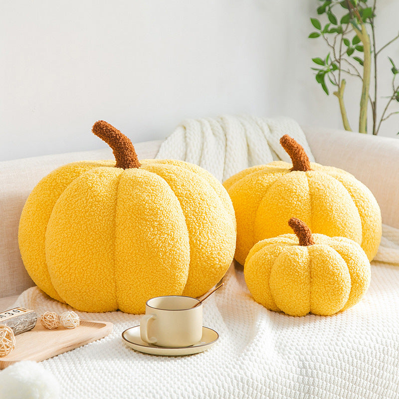Romantic Macaron Color Teddy Velvet Pumpkin Pillow Cushion Halloween Daily Decorative Ornament Grab Doll Dropshipping