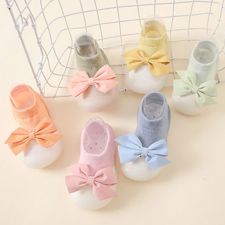 2024 new spring and summer bowknot baby cute girl princess style baby socks shoes baby toddler shoes