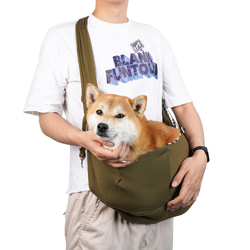 Cross-border new foldable cat bag, one-shoulder crossbody dog backpack, portable and large-capacity wholesale pet bag