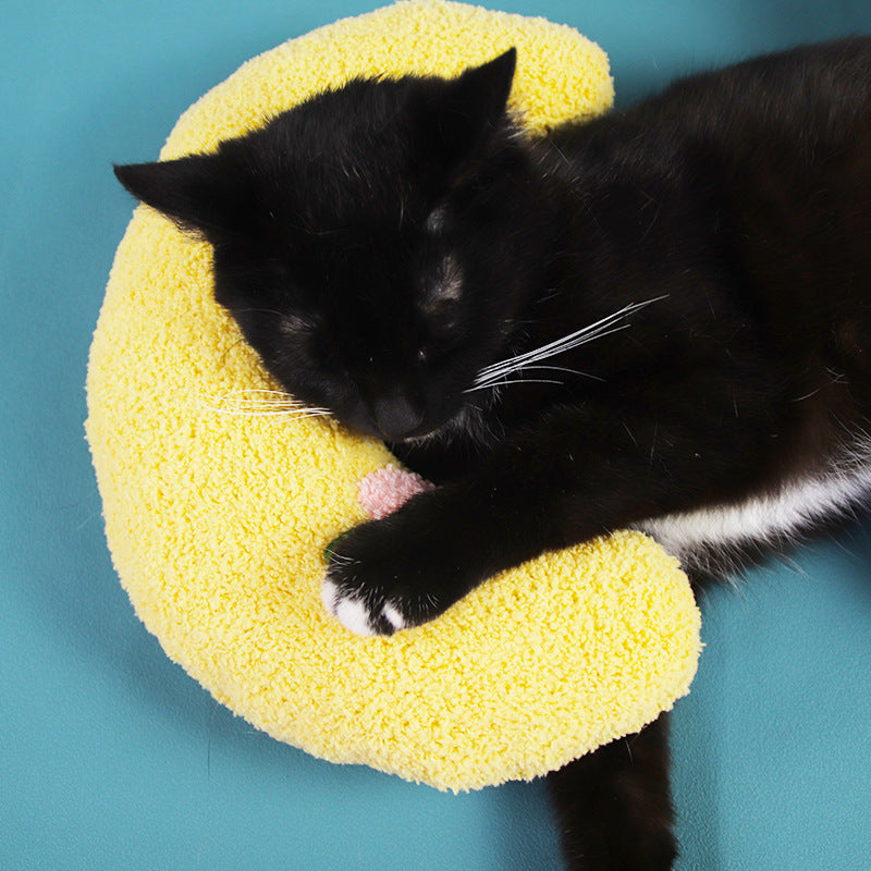 Cat toy pet half-moon pillow cat pillow cervical spine deep sleep U-shaped pillow pet supplies spot wholesale