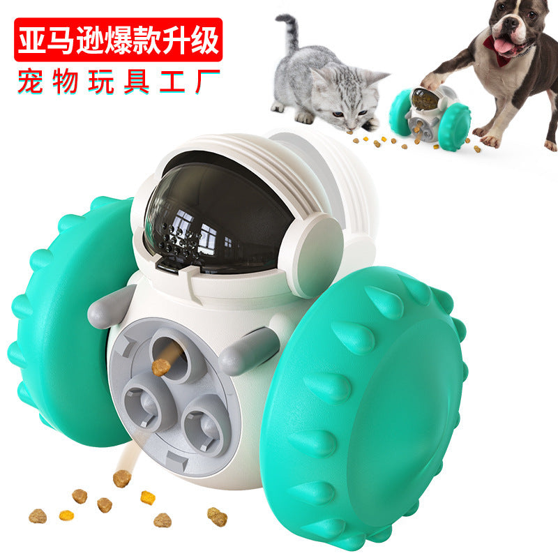 Pet Supplies Amazon New Product Dog Toy Cat Slow Food Balance Car Interactive Swinging Feeder Ball Factory