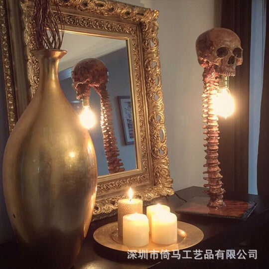 Skeleton Lamp Creative Skull Table Lamp Halloween Horror Props Cross-border New Spot