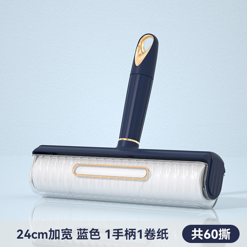 Portable household roller-type clothing hair remover, ball remover, tearable and widened pet hair remover