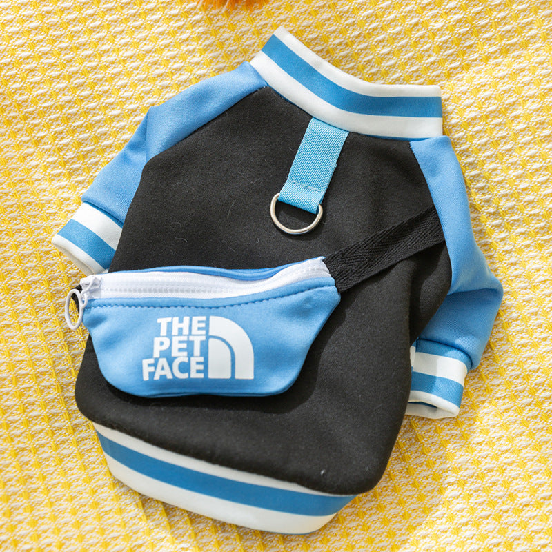 Autumn and winter dog clothes cartoon bear shoulder bag sweatshirt Teddy bear panda universal thin pet clothing