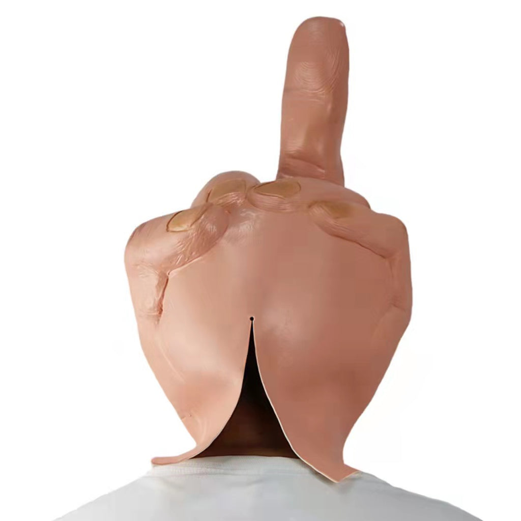 middle finger mask spoof contempt vertical middle finger mask halloween full head latex headgear DJ mask
