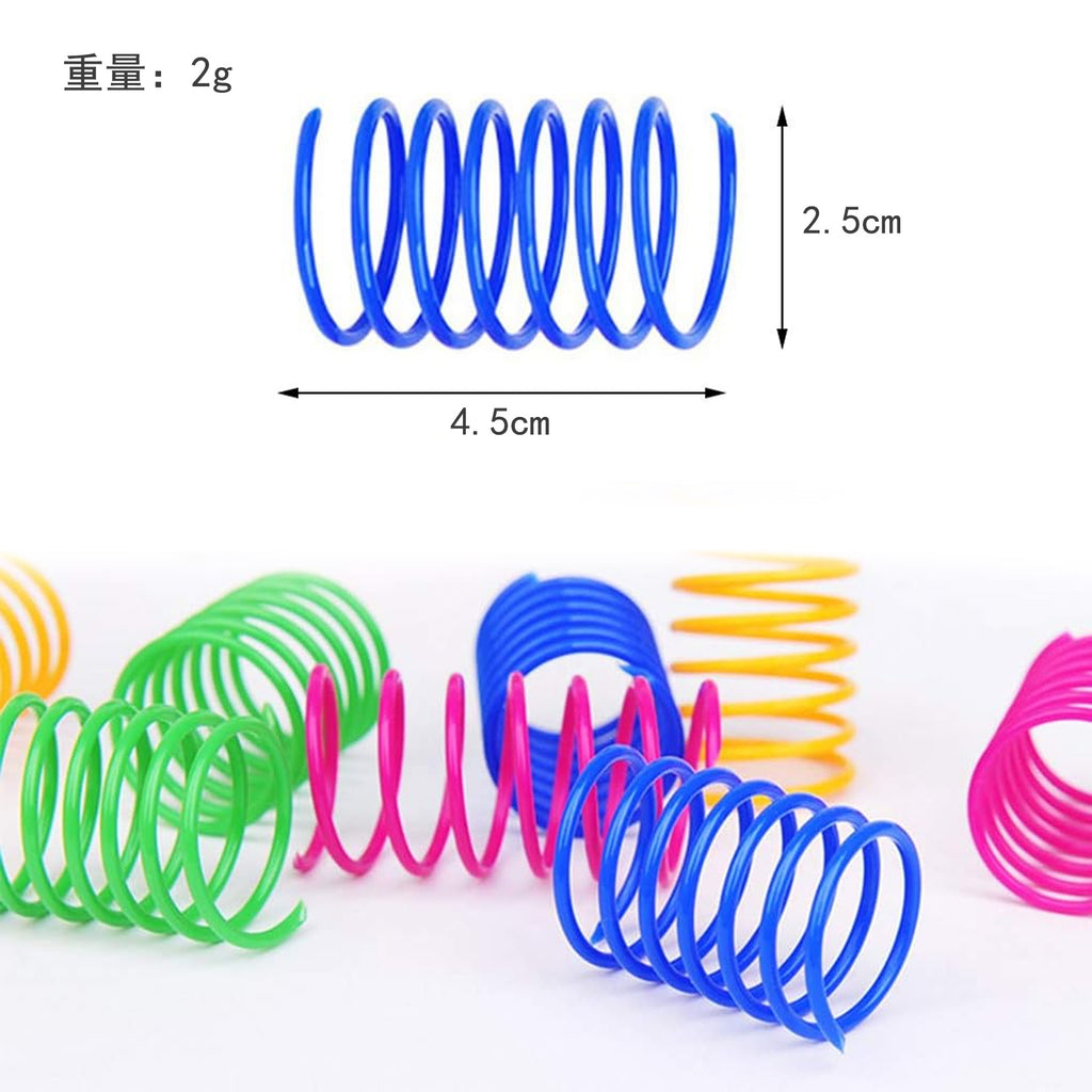 Hot selling kitten spiral coil cat spring cat toy color spring pet toy interactive toy self-hi toy