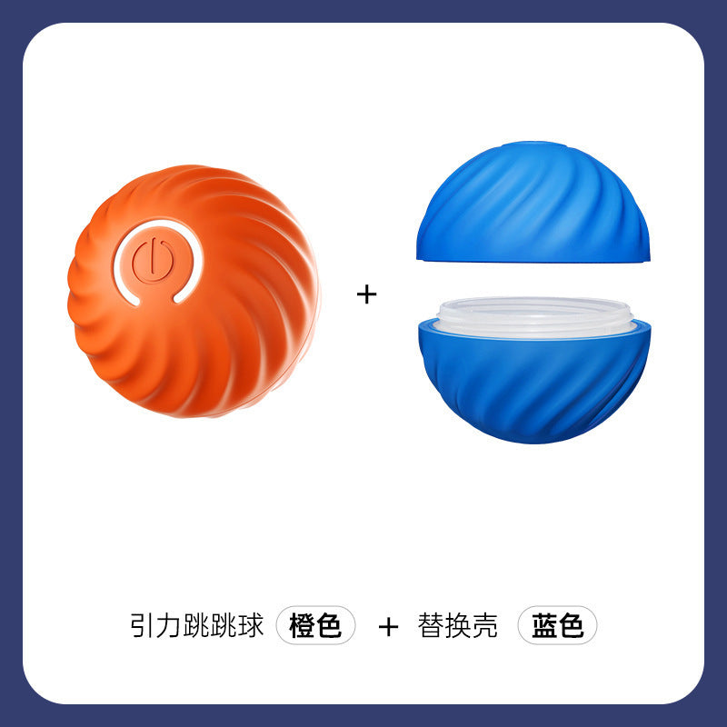 Gravitational jumping ball electric intelligent pet toy cat and dog anti-tamper home wear-resistant and bite-resistant self-entertainment toy wholesale