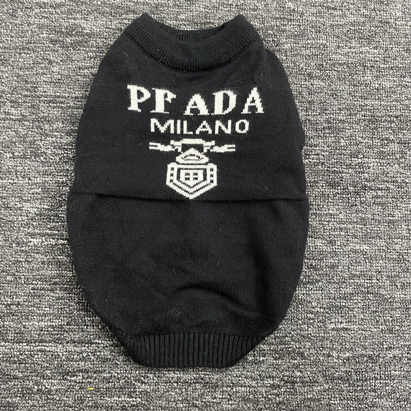 Autumn and winter trendy new knitted pet sweaters cross-border hot-selling cats and dogs warm and comfortable clothes Teddy clothing