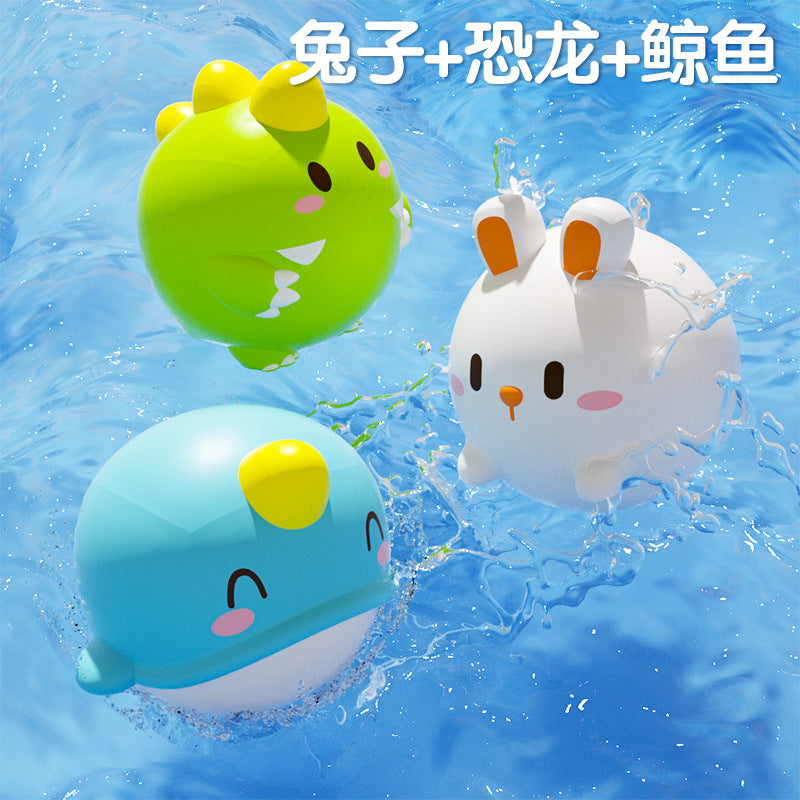 Cross-border baby bath toys baby net fishing little yellow duck children's swimming bathroom water play light toys 0-3 years old