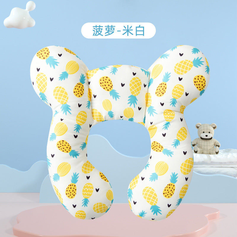 New style cartoon children's pattern children's U-shaped pillow travel stroller neck protection baby head shaping pillow spot