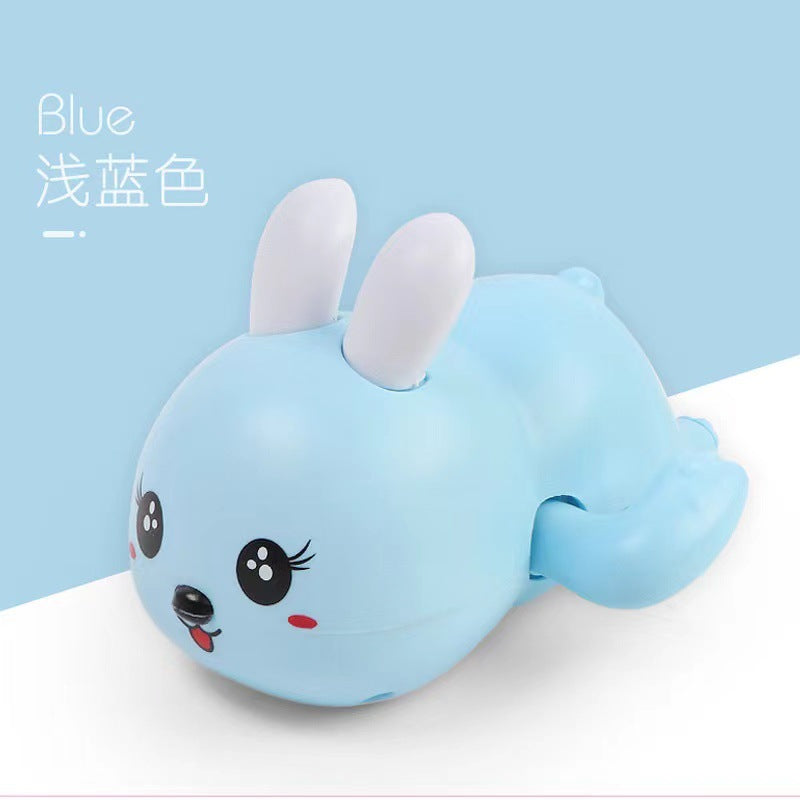 Douyin hot selling children's bathroom water swimming little penguin crab chain cool swim baby bath water toys