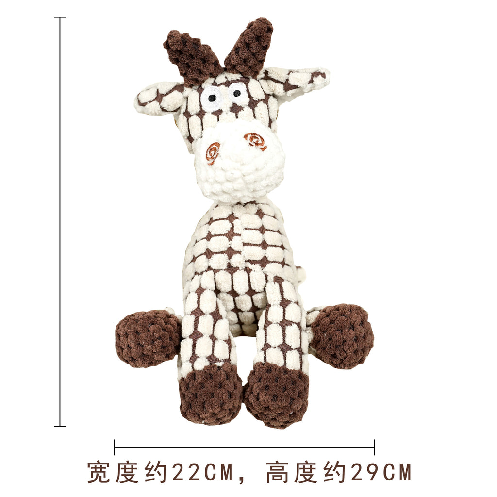 Plush Dog French Bulldog Bite-resistant Ball Rope Sounding Toy Fruit Cartoon Animal Cat Kitten Pet Supplies