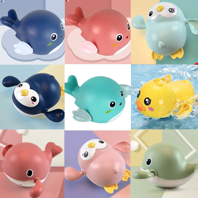 Douyin same baby water bath toys playing water turtle dolphin swimming little yellow duck summer bathroom children