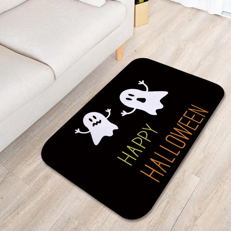 temu Amazon Halloween horror blood red footprints floor mats home bathroom entrance door mats absorbent non-slip mats