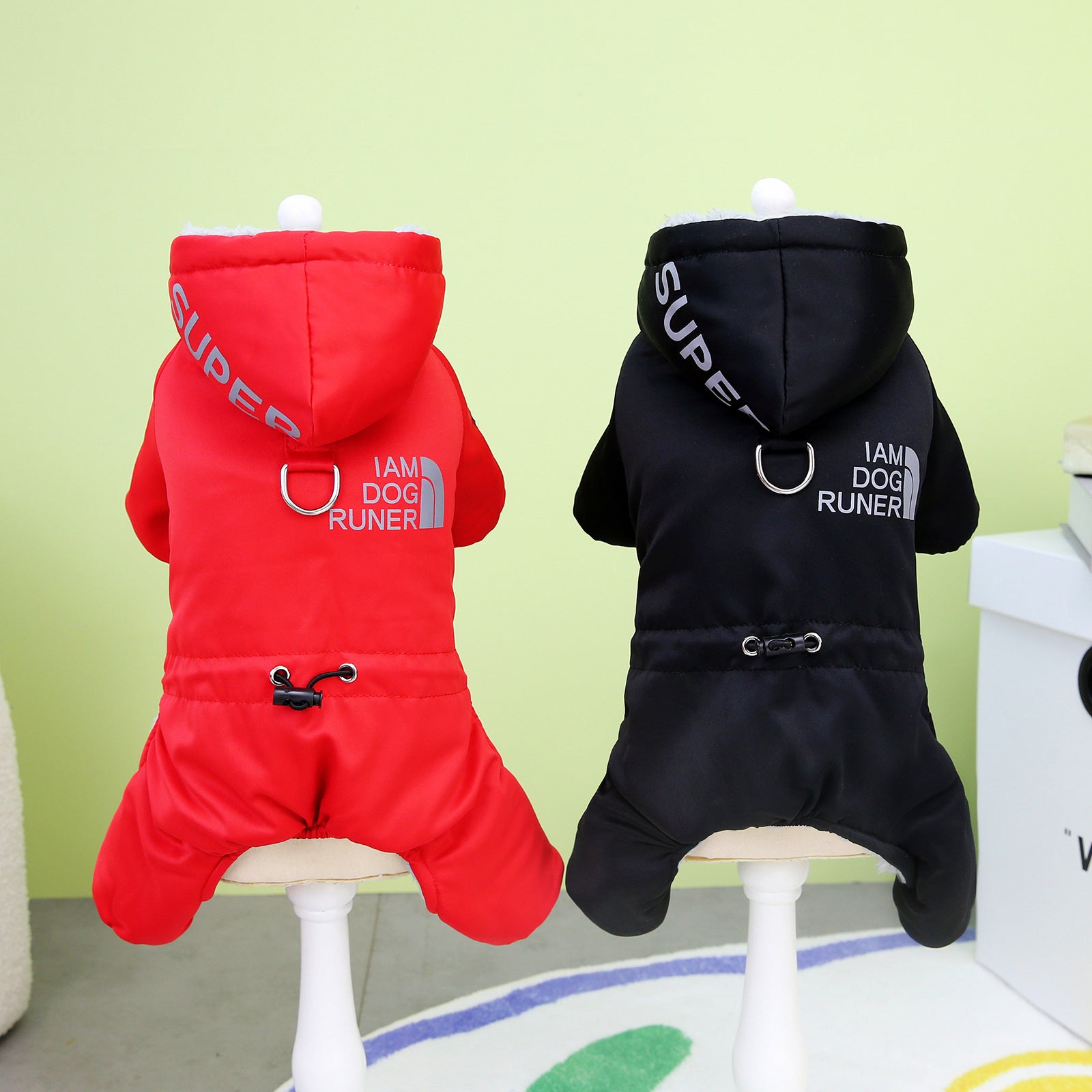 Pet dog clothes pet four-legged reflective cotton coat pet clothing autumn and winter new 23 sports four-legged cotton coat