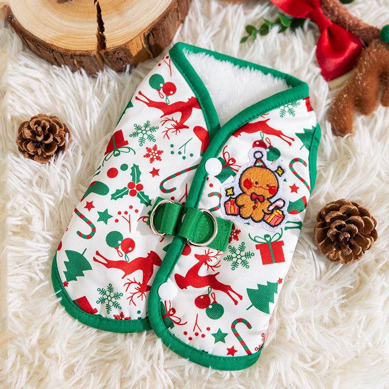 Puppy Autumn and Winter Christmas Elk Pet Sweater Cat Two-legged Knitted Sweater Warm Teddy Pet Clothes