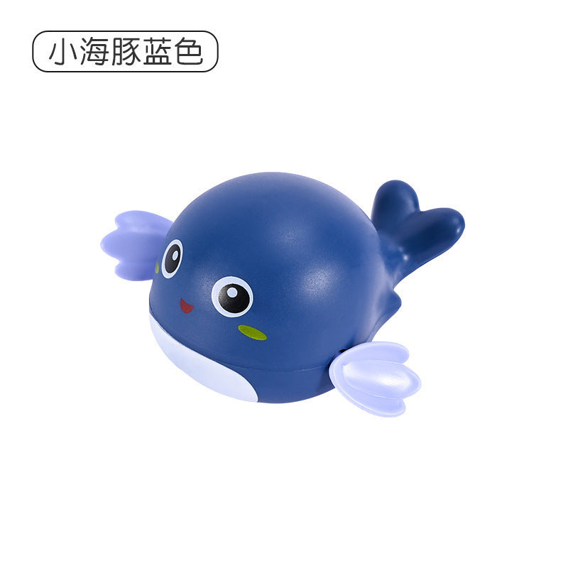 Douyin hot selling children's bathroom water swimming little penguin crab chain cool swim baby bath water toys