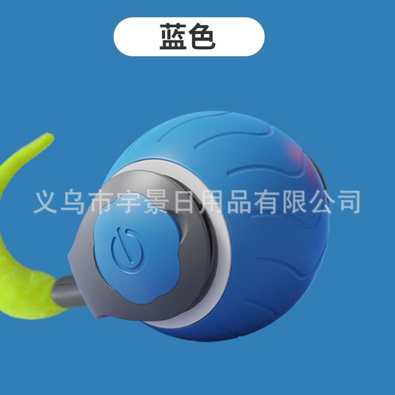 Cross-border hot-selling automatic cat ball, cat self-entertainment ball toy ball to relieve boredom artifact with rope jumping ball pet supplies