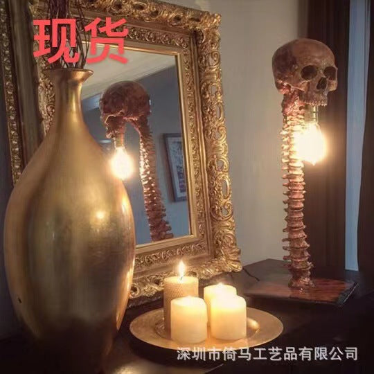 Skeleton Lamp Creative Skull Table Lamp Halloween Horror Props Cross-border New Spot