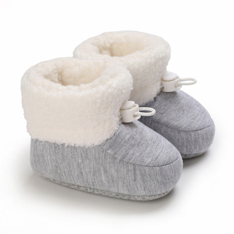 Winter baby cotton shoes 0-1 years old soft sole boy and girl baby snow boots