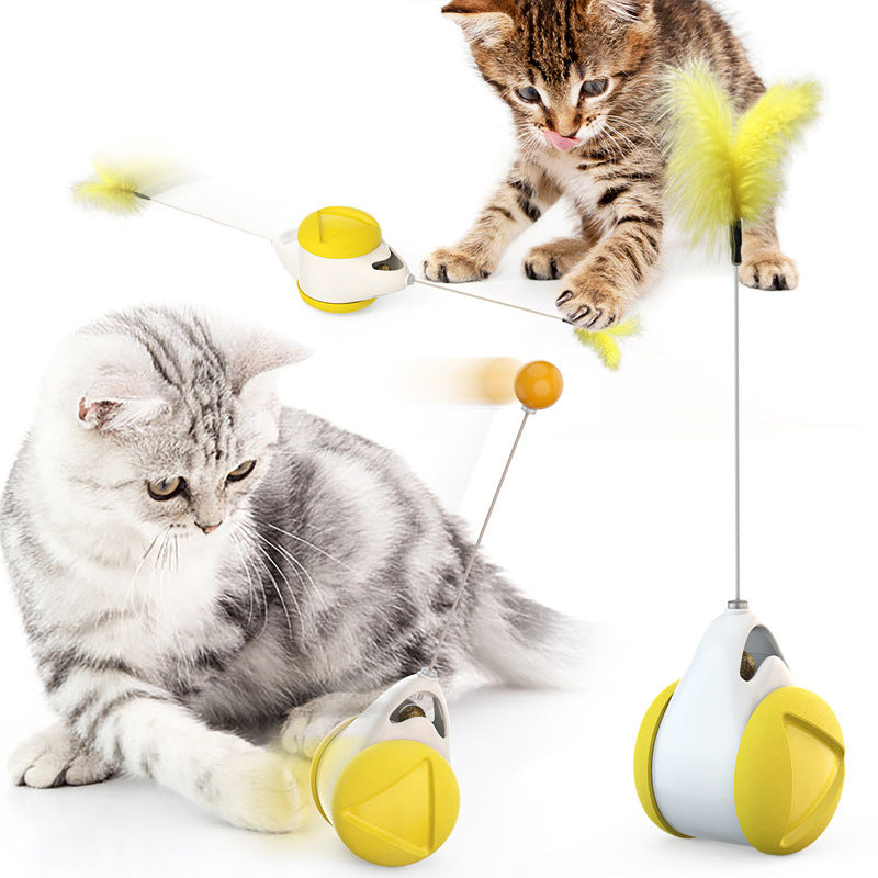 Pet supplies factory wholesale company's new hot models Amazon cat tumbler feather funny cat stick cat toy