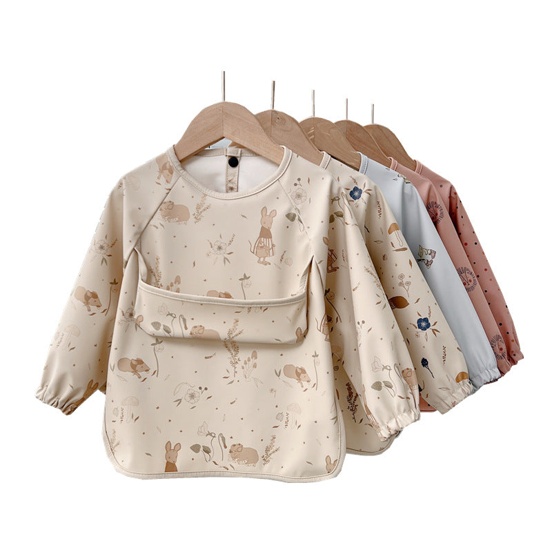 Danish children's waterproof anti-dressing 2022 new infant feeding bib anti-dirty bib baby food supplement cover