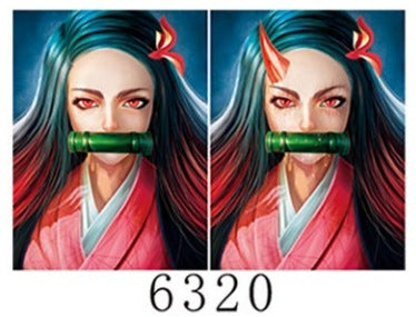 Anime 2D mobile phone stickers modern 3D mini mobile phone stickers refrigerator 3D decorative stickers Halloween creative stickers