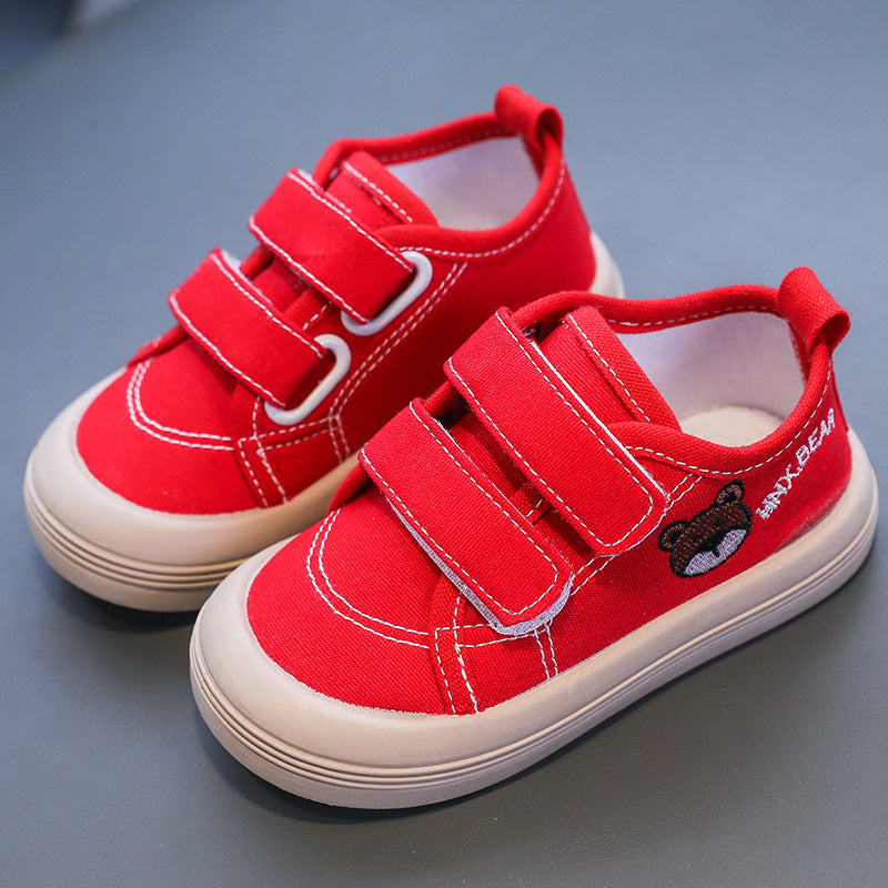 Spring and Autumn New Children's Canvas Shoes Boys Girls Skateboard Shoes Kindergarten Baby Shoes Soft Sole Sneakers Explosive Wholesale