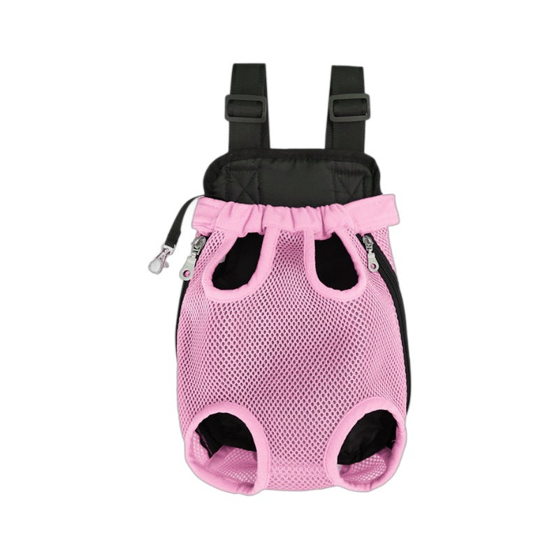 Factory direct pet portable chest bag for going out pet cat bag dog mesh breathable and comfortable double shoulder pet bag