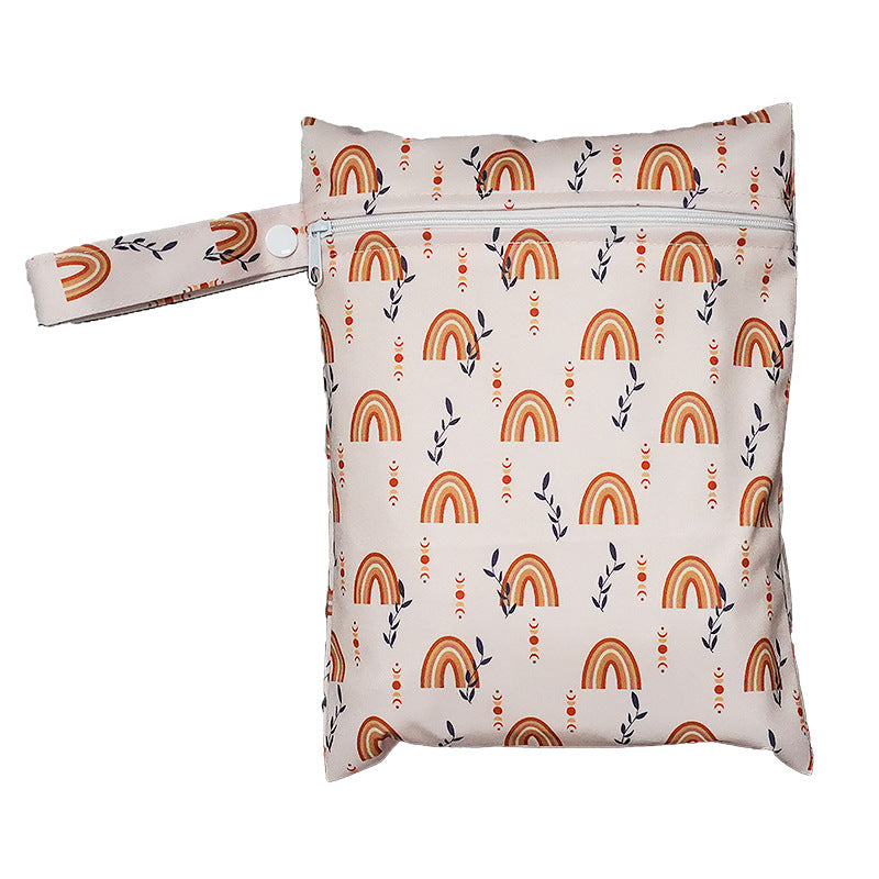 Cross-border printed storage bag for going out baby diaper storage bag ins style stroller hanging bag large capacity wetbag