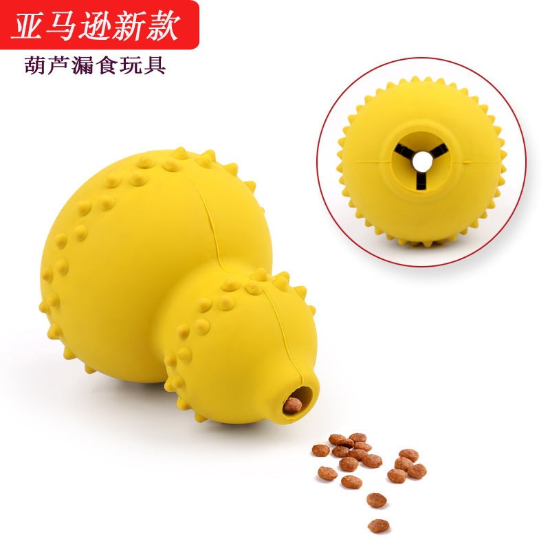 Amazon pet food leaking toy rubber chew-resistant educational interactive molar gourd pet toy dog toy