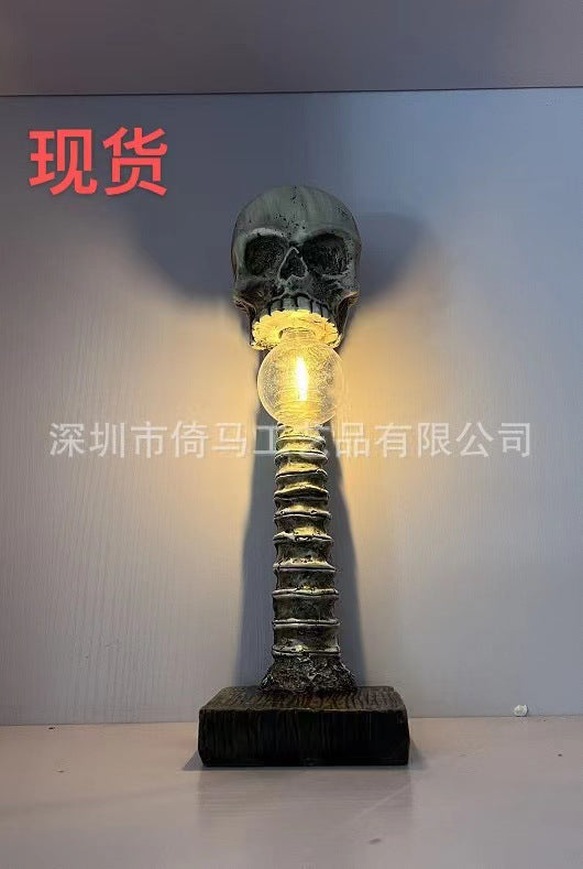 Skeleton Lamp Creative Skull Table Lamp Halloween Horror Props Cross-border New Spot
