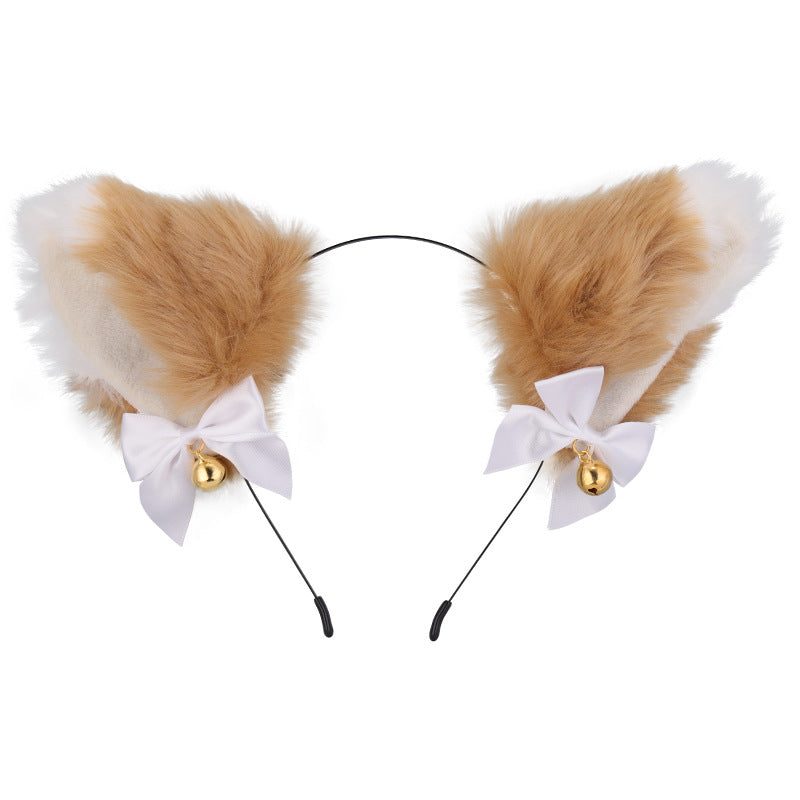 Amazon cross-border cat ear bell headband Cos cat girl hair accessories Christmas Halloween headdress accessories