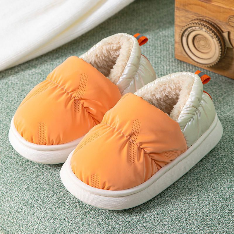 Boys' slippers, children's cotton slippers, winter bag heel, non-slip small and medium-sized children's thick soft bottom plus velvet warm baby cotton shoes