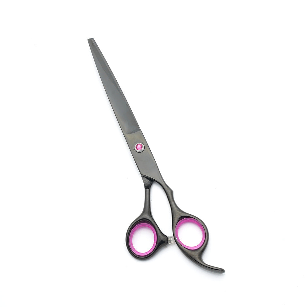 Factory direct sale pet scissors dog grooming hair trimming curved scissors teddy thinning teeth scissors pet grooming scissors set
