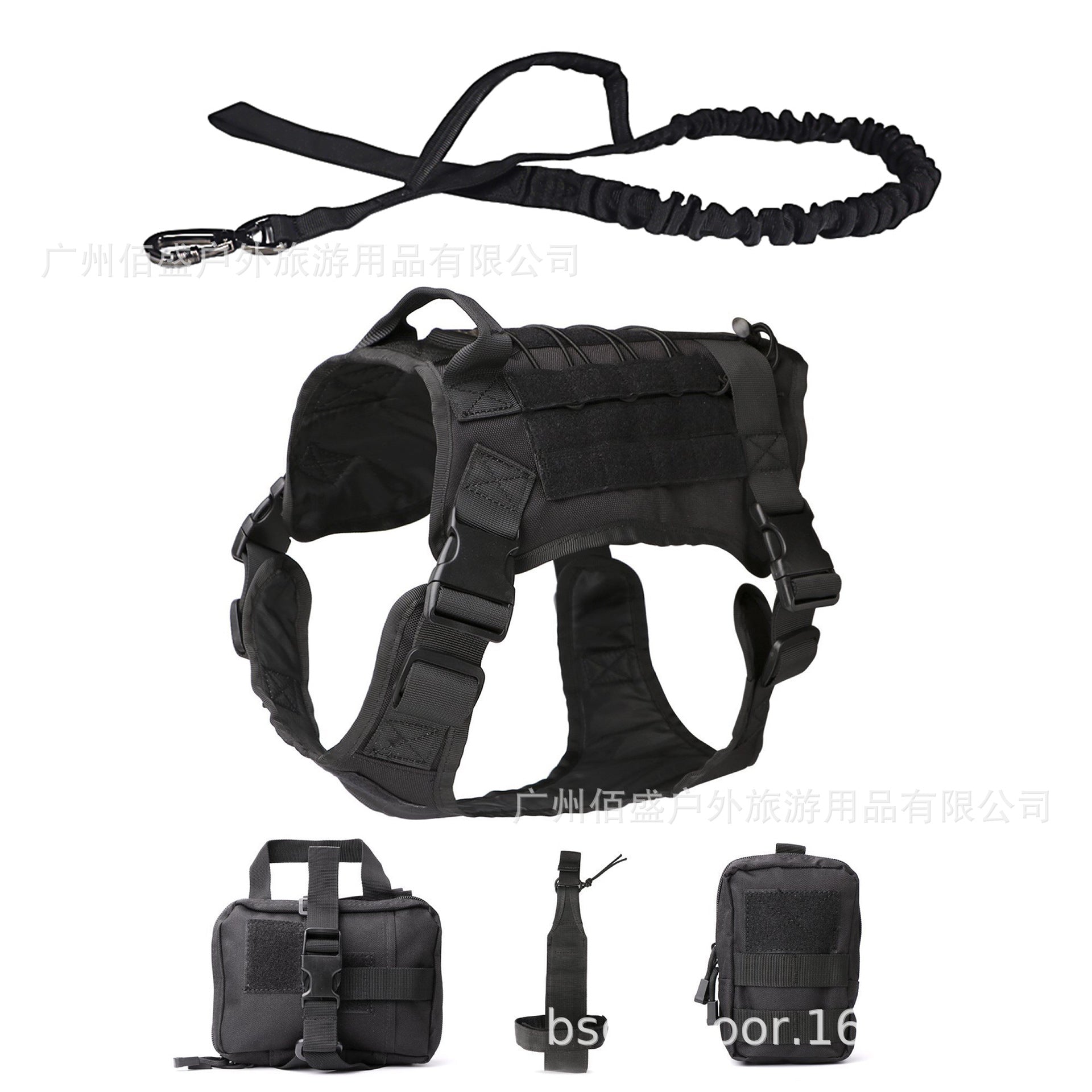 Baisheng outdoor dog vest five-piece suit tactical dog clothes dog supplies dog vest pet suit