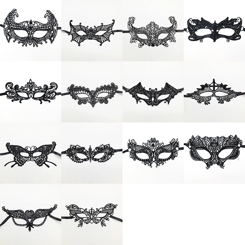 Cross-border exclusive masquerade party lace mask Christmas Halloween fun unshaped eye mask supplies