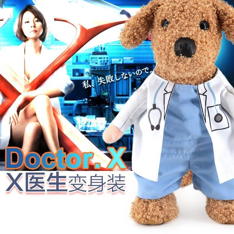 Funny dog and cat clothes, funny knife-holding Samoyed cute Bichon creative pet Teddy French bulldog spoof