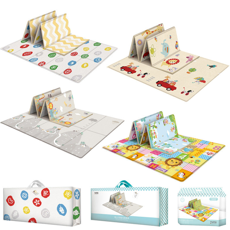 Huaying foldable baby crawling mat thickened baby living room home crawling mat children's foam floor mat with edging