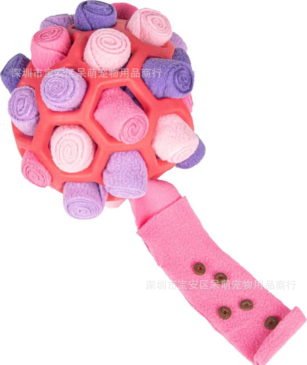 Pet Sniffing Fried Ball Toy Dog Blind Box Hidden Food Bubble Rubber Ball Sniffing Puzzle Anti-Demolition Home Toy