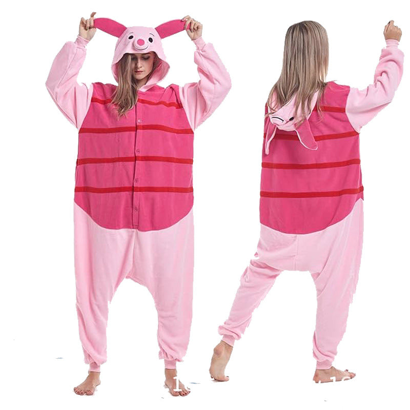 Salamander dragon taming tiger shark lion brown monkey Teletubbies adult cartoon one-piece pajamas Halloween cosp