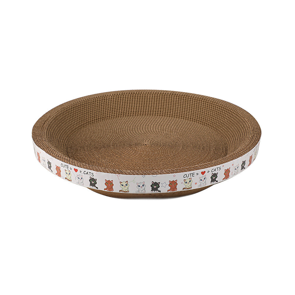 The shopkeeper recommends pet toy cat scratching board nest bowl-shaped basin oversized round claw grinder corrugated box does not drop crumbs