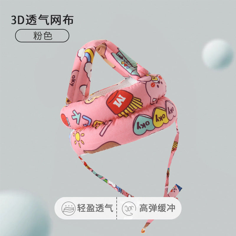 Baby learning to walk head protection anti-fall hat baby learning to walk head protection pad children's anti-collision pillow artifact summer breathable
