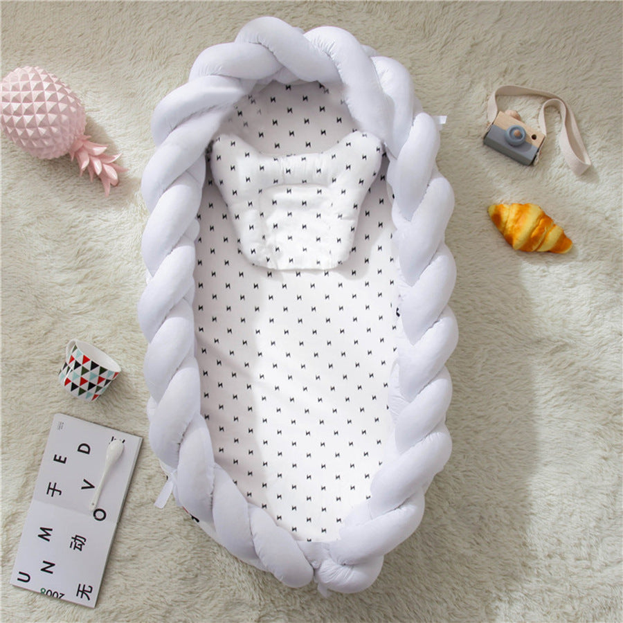 INS portable bionic newborn bed mid-bed crib woven fence protection anti-pressure newborn baby crib