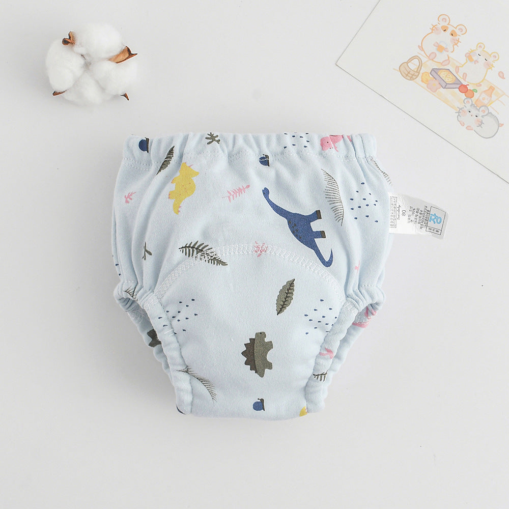 ins cartoon baby pee training pants pure cotton gauze diaper learning pants baby waterproof diaper pocket diaper pants