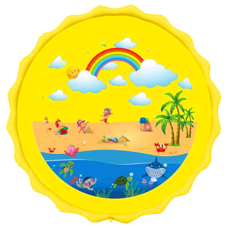 Cross-border spot PVC water spray mat summer outdoor thick non-slip children's pet lawn water spray mat fountain toy