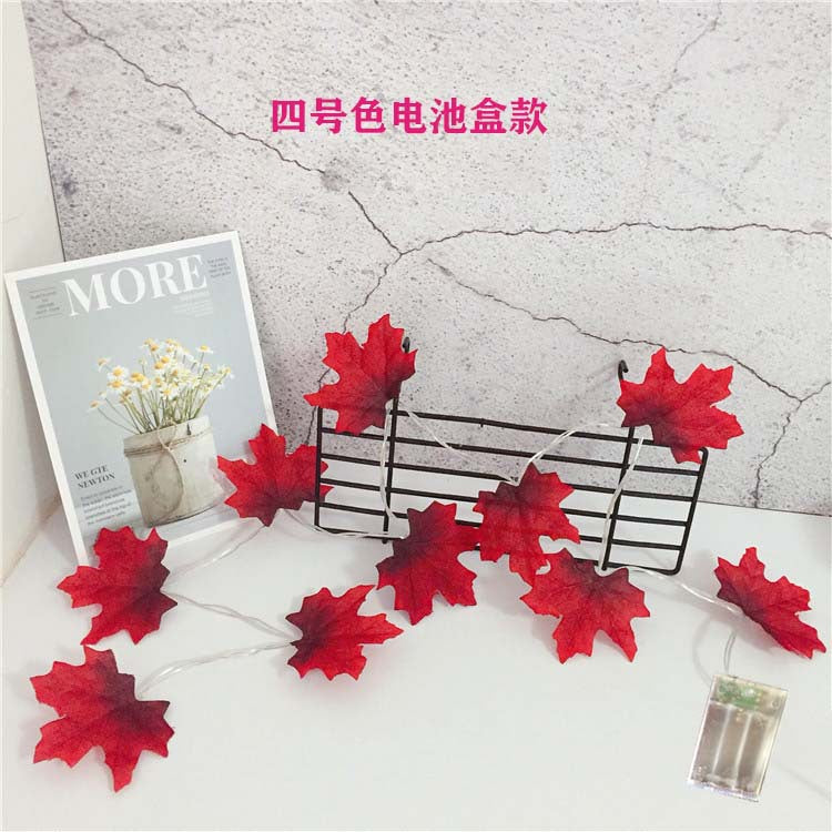 New Christmas LED light string pumpkin maple leaf light string battery box solar Halloween decoration light string